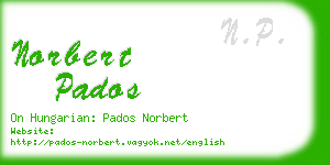 norbert pados business card